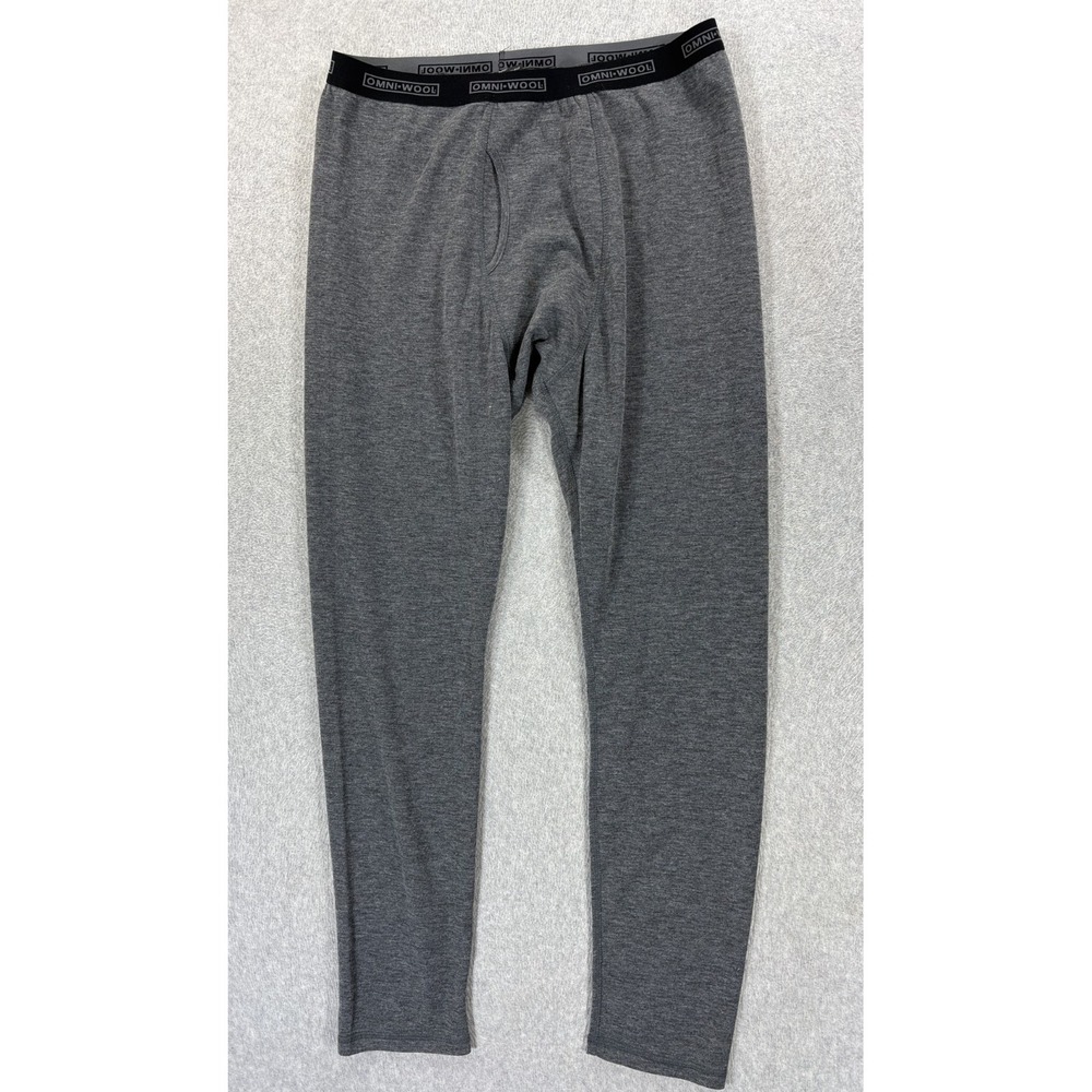 Omni-Wool Polyester/Wool Blend Base Layer Pants (Men's 2XL) Gray‎